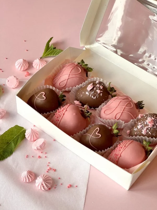 Box with Chocolate Covered Strawberries